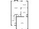 First floor plan layout featuring the living room, dining room, kitchen, bath and garage at 5729 Evadale Trce # 6, Mableton, GA 30126