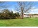 Manicured lawn and large mature trees on the backyard of property at 1935 Cutters Mill Way, Lithonia, GA 30058