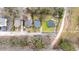 An aerial view showing the property's location, the layout of the street and surrounding houses at 733 Rice Nw St, Atlanta, GA 30318