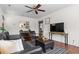 Cozy living room with hardwood floors, modern furniture, and a welcoming atmosphere at 733 Rice Nw St, Atlanta, GA 30318