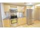 Modern kitchen showcasing stainless steel appliances and ample cabinet space at 390 17Th Nw St # 2024, Atlanta, GA 30363