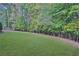 Serene backyard with lush green lawn and mature trees, offering privacy at 345 Oakwind Pt, Acworth, GA 30101