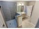 Modern bathroom with a walk-in shower and contemporary vanity at 272 Laurel Canyon Pkwy, Canton, GA 30114