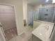 Modern bathroom featuring a glass enclosed shower and vanity at 272 Laurel Canyon Pkwy, Canton, GA 30114