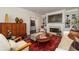 Inviting living room with built-in shelves, fireplace, and plush seating at 15 Paces West Nw Dr, Atlanta, GA 30327
