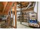Unfinished basement storage area with exposed ductwork at 4210 Gladney Dr, Atlanta, GA 30340