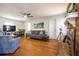 Inviting living room features hardwood floors and a decorative fireplace at 4210 Gladney Dr, Atlanta, GA 30340