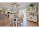Open kitchen and dining area with sliding door access to outdoor patio at 2736 Old Norcross Rd, Tucker, GA 30084