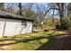 Spacious backyard with lush green grass and mature trees providing ample shade at 1244 Lorenzo Sw Dr, Atlanta, GA 30310