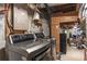 Basement laundry area features a washer, dryer, and storage space at 3398 Lori Ln, Atlanta, GA 30340