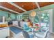 Contemporary kitchen with stainless steel appliances, granite countertops and view to patio at 3398 Lori Ln, Atlanta, GA 30340