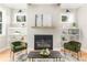 Inviting living room with a fireplace, built-in bookshelves, and comfortable seating at 185 Marion # A, Atlanta, GA 30307