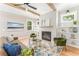 Cozy living room with fireplace, built in bookshelves and ample natural light at 185 Marion # A, Atlanta, GA 30307