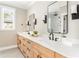 Stylish main bathroom offers and vanity sinks, and modern fixtures at 185 Marion # A, Atlanta, GA 30307