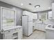 Bright kitchen featuring white cabinets, stainless steel appliances, and tile flooring at 2235 Chamois Ct, Decatur, GA 30035