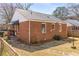 Rear view of brick home, showing a covered porch and grassy yard at 461 Deckner Sw Ave, Atlanta, GA 30310