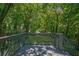 A wooden deck overlooks a lush green backyard with mature trees, creating a peaceful outdoor space at 872 Beryl Sw St, Atlanta, GA 30310