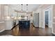 Modern kitchen featuring white cabinets, stainless steel appliances, and a stylish island at 1191 Fountain Head Ct, Lawrenceville, GA 30043