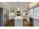 Well-lit kitchen featuring white cabinets, stainless steel appliances, and an island at 5446 Oxford Chase Way, Dunwoody, GA 30338