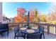 Cozy back deck with a table and seating, ideal for outdoor dining and entertaining at 78 Paces West Nw Cir, Atlanta, GA 30327