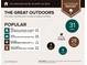 Infographic highlighting nearby outdoor amenities, including parks, hiking trails, and golf courses, and dog parks at 375 Highland Ne Ave # 908, Atlanta, GA 30312