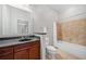 Elegant bathroom features granite counters, and tub and shower combo at 11 Perimeter E Ctr # 1115, Atlanta, GA 30346