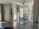 Bright dining area features a modern glass table and a charming bay window that lets in natural light at 1401 Riverview Se Dr # 1401, Marietta, GA 30067