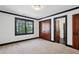 Neutral bedroom with modern black trim around window and doorways at 1666 Johnson Ne Rd, Atlanta, GA 30306