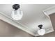 Close up of two modern ceiling lights at 1666 Johnson Ne Rd, Atlanta, GA 30306