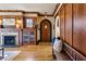Beautiful living room with fireplace and detailed wood trim at 1666 Johnson Ne Rd, Atlanta, GA 30306