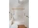 Accessible bathroom with a shower-tub combination featuring grab bars and tiled floor at 1800 Clairmont Lk # A326, Decatur, GA 30033