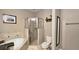 Bathroom featuring a separate shower, tub, and a neutral color palette at 3699 Ashford Creek Ne Hl, Atlanta, GA 30319