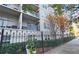 Exterior view of balconies with black metal railings, offering residents private outdoor spaces at 1074 Peachtree Sw Walk # B 216, Atlanta, GA 30309