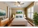 Stylish bedroom with plantation shutters, modern decor, and a comfortable bed, perfect for relaxation at 1101 Juniper St # 61, Atlanta, GA 30309