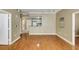 Bright living area with kitchen view, hardwood floors, and contemporary decor at 1101 Juniper St # 61, Atlanta, GA 30309