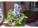 Whimsical bear statue holding a beehive amongst greenery in the landscaped yard at 3780 Baxley Pine Trl, Suwanee, GA 30024