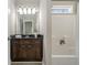 Modern bathroom with granite countertop vanity and shower with tub at 735 Ponce De Leon Ne Pl, Atlanta, GA 30306