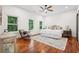 Cozy main bedroom with natural light and wood floors at 2423 Melinda Ne Dr, Atlanta, GA 30345