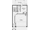 Floorplan showing the first floor layout, including garage, bedroom suite, and bathroom at 5841 Schelton Se Pl, Mableton, GA 30126