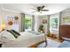 Comfortable bedroom with natural light, hardwood floors, and ample space at 4027 Finch Sw Rd, Powder Springs, GA 30127
