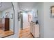 Charming hallway featuring hardwood floors and decorative accents at 4770 Hilltop Nw Dr, Acworth, GA 30101