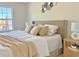 Inviting main bedroom featuring warm tones, and a plush comfortable bed at 5819 Rue Chase Way, Tucker, GA 30084