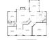 Detailed first floor plan highlighting the kitchen, Gathering room, and living spaces at 4048 Sandy Branch Ne Dr, Buford, GA 30519