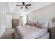 Comfortable main bedroom with vaulted ceiling and private ensuite bathroom at 4283 Brighton Nw Way, Kennesaw, GA 30144