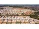 Aerial view of new construction homes in a planned community, showcasing the layout and landscaping at 2401 Day Break Way, Dacula, GA 30019