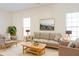 Cozy living room featuring neutral-toned furniture, a plush rug, and natural light at 5352 Beaver Br, Norcross, GA 30071
