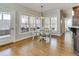 Bright dining area features a table for four, hardwood floors and plenty of light at 764 Sharpshooters Nw Rdg, Marietta, GA 30064