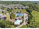 Overhead view highlighting tennis courts, pool, clubhouse, and neighborhood amenities at 2515 Castlerock, Cumming, GA 30041