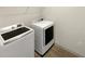Laundry room featuring a washer and dryer set with overhead shelving at 3671 Salvia Dr, Buford, GA 30519
