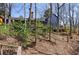 View of the home highlighting its natural setting nestled among trees and landscaping, perfect for nature lovers at 1110 Vernon Springs Ct, Atlanta, GA 30327